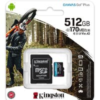 Карта памяти Kingston Canvas Go! Plus microSDXC 512GB (с адаптером)