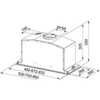 Кухонная вытяжка Franke Inca Lux FBI 537 XS/BK 305.0528.070