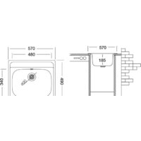 Кухонная мойка Ukinox Гранд GRL570.490-GT8K 0C