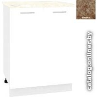 Шкаф напольный Кортекс-мебель Корнелия Лира НШ60р (белый/мадрид)