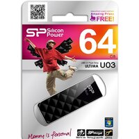 USB Flash Silicon-Power Ultima U03 Black 64GB (SP064GBUF2U03V1K)