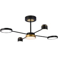 Люстра средней высоты Ambrella light FL51632/4+1 BK/GD