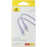 Кабель Baseus Pudding Series Fast Charging Cable 100W USB Type-C - USB Type-C (1.2 м, фиолетовый)