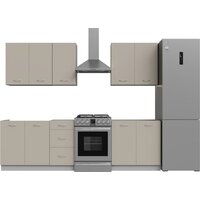 Готовая кухня Кортекс-мебель Корнелия Лира 2.0 без столешницы (капучино)