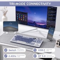 Клавиатура Royal Kludge M87 RGB Ocean Blue (RK Cream)