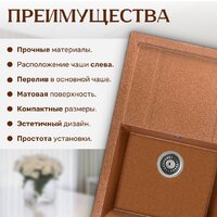 Кухонная мойка Saniteco Fama (терракот)