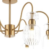 Люстра средней высоты Escada Gloss 1141/6PL E14*60W Antigue copper/Clear