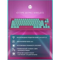 Клавиатура IO by Red Square Type 68 Pro g3ms Aquamarine (бирюзовый/розовый)