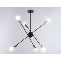 Подвесная люстра Ambrella light Traditional TR80435/6 BK/GD