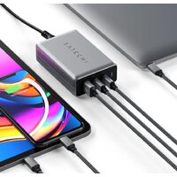 Сетевое зарядное Satechi 100W Type-C PD Compact GAN Charger ST-TC100GM-EU (европейская вилка)