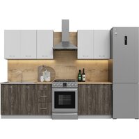 Готовая кухня Кортекс-мебель Корнелия Лира 2.0 (белый/орех элия/дуб бунратти)