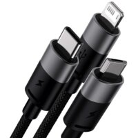 Кабель Baseus StarSpeed 1-for-3 Fast Charging Data Cable (1.2 м, черный)