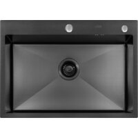 Кухонная мойка ARFEKA ECO AR 700*500 BLACK PVD NANO DECOR MILLET GRAINS