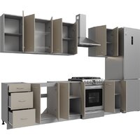 Готовая кухня Кортекс-мебель Корнелия Лира 2.2 без столешницы (капучино)