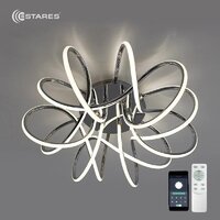 Припотолочная люстра Estares Liana Muse 105W R-APP-560x235-CHROME/WHITE-220-IP20