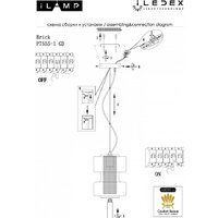 Подвесная люстра iLamp Brick P7555-1 GD