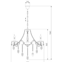 Подвесная люстра Евросвет Strotskis 10108/8 (Белый-Прозрачный хрусталь)