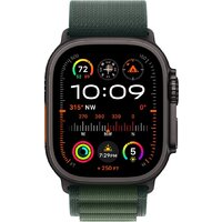 Умные часы Apple Watch Ultra 2 LTE 49 мм (титановый корпус, черный/темно-зеленый, ремешок из полиэстера S)