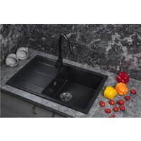 Кухонная мойка Marblan Magnum R (оникс, с сифоном)