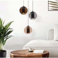 Подвесная люстра Евросвет 50258/3 LED дымчатый/ бежевый/ шоколад
