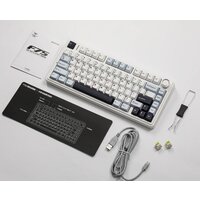Клавиатура AULA F75 (белый/голубой/черный, Leobog Reaper)