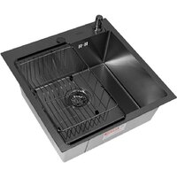 Кухонная мойка ARFEKA ECO AR мойка 500*500, коландер F, дозатор BLACK
