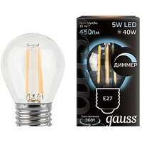 Светодиодная лампочка Gauss E27 5 Вт 4100K 105802205-D