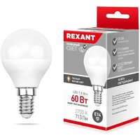 Светодиодная лампочка Rexant G45 E14 7.5 Вт 2700 К 604-031