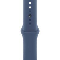 Умные часы Apple Watch Series 10 42 мм (алюминиевый корпус, серебристый/синий, спортивный силиконовый ремешок S/M)