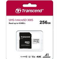 Карта памяти Transcend microSDXC 300S 256GB (с адаптером)