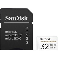 Карта памяти SanDisk High Endurance microSDHC SDSQQNR-032G-GN6IA 32GB (с адаптером)