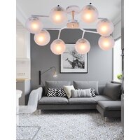 Люстра средней высоты Mirastyle MH-10142/8 WH+FGD