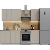 Готовая кухня Кортекс-мебель Корнелия Лира 1.7 (капучино/дуб бунратти)