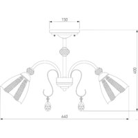 Припотолочная люстра Евросвет 30155/5 (античная бронза)