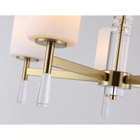 Подвесная люстра Ambrella light LH56261/5 BS/FR (латунь/белый матовый)