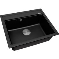 Кухонная мойка ZorG Rock 60 Premium black metallic