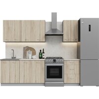 Готовая кухня Кортекс-мебель Корнелия Лира 1.9 (дуб сонома/королевский опал)