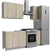 Готовая кухня Кортекс-мебель Корнелия Лира 2.7 без столешницы (дуб сонома)