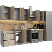 Готовая кухня Кортекс-мебель Корнелия Лира 2.3 (дуб сонома/дуб бунратти)