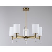 Подвесная люстра Ambrella light LH56261/5 BS/FR (латунь/белый матовый)