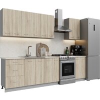 Готовая кухня Кортекс-мебель Корнелия Лира 2.1 (дуб сонома/королевский опал)