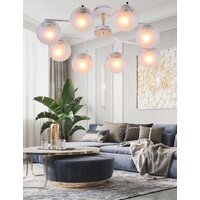 Люстра средней высоты Mirastyle MH-10142/8 WH+FGD