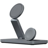 Беспроводное зарядное Magssory Yoga 3 в 1 Charging Station для Samsung Qi2 WCH017m (темно-серый)