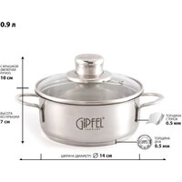 Кастрюля Gipfel Mini 1202