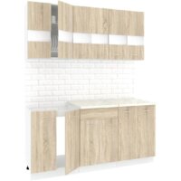 Готовая кухня Кортекс-мебель Корнелия Экстра 1.7м (дуб сонома/марсель)