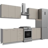 Готовая кухня Кортекс-мебель Корнелия Лира 2.0 без столешницы (капучино)