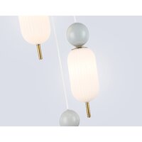 Подвесная люстра Ambrella light LH53102/3 BS/GR/FR (латунь/серый/белый матовый)