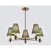 Подвесная люстра Ambrella light LH75051/5 BS/GN (латунь/зеленый)