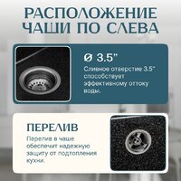 Кухонная мойка Saniteco Fama (черный)