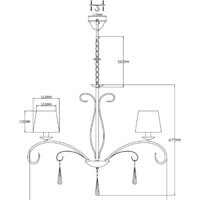 Подвесная люстра Moderli Aramco V2602-8P